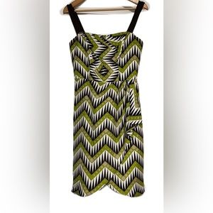 Milly silk faux wrap dress